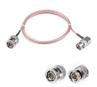 Vecys BNC Macho a BNC Macho Cable en Ángulo Recto 75ohm HD-SDI RG179 RF Coaxial Cable de Puente Coleta 3ft/1m para Cámara VCR Marine CB Radio CCTV Monitor