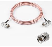 Vecys BNC Macho en Ángulo Recto a BNC Macho en Ángulo Recto 75 ohm HD-SDI RG179 RF Coaxial Cable de Jumper Coleta 10ft/3m para Cámara VCR Marine CB Radio CCTV Monitor
