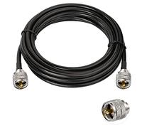 Vecys Cable Coaxial UHF Macho a Macho PL-259 de Baja Pérdida Cable Puente UHF RG58 16.4FT/5M para Walkie Talkie Radio CB Medidor SWR y Analizador de Antenas