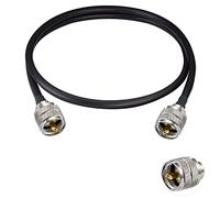 Vecys Cable Coaxial UHF Macho a Macho PL-259 de Baja Pérdida Cable Puente UHF RG58 20"/50CM para Walkie Talkie Radio CB Medidor SWR y Analizador de Antenas