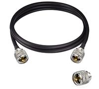 Vecys Cable Coaxial UHF Macho a Macho PL-259 de Baja Pérdida Cable Puente UHF RG58 3FT/1M para Walkie Talkie Radio CB Medidor SWR y Analizador de Antenas