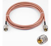Vecys Cable Coaxial UHF Macho PL-259 a UHF Macho PL-259 de Baja Pérdida Cable Puente UHF RG400 10FT/3M para Walkie Talkie Radio CB Medidor de Analizador de Antena