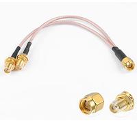 Vecys - Cable divisor SMA macho a SMA hembra doble conector coaxial de 3 vías V-tipo RG316 6"/15CM para 2G 3G 4G LTE Antena Router Pasarela Módem MiFi Mobile Hotspot