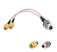 Vecys Cable divisor tipo N a SMA tipo N hembra a doble conector SMA macho, cable coaxial RF divisor de 3 vías, tipo Y, 15 cm, para antena RF, enrutador, puerta de enlace, módem, equipo de red