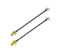 Vecys Cable SMA Conector Mamparo a Enchufe TS9 de SMA a TS9 Cable de Extensión de Enrutador de Antena 4G 15 cm 6 pulgadas RG174 2 piezas Cables de Antena 2G 3G 4G