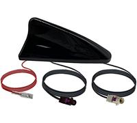 Vecys Dab Dab + Antena Coche Aleta Tiburón Radio FM/Am Amplificador Señal Fakra F a Fakra B Conexión Techo del Coche Dab Radio Estéreo Digital Coche 5m Cable RG174 Vehículo Radio Digital Coche
