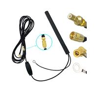 Vecys Dab Dab+ Antena Coche Antena Parche Dab Amplificador Señal 15dBi Adaptador SMB Antena Montaje en Vidrio Cable RG174 3,5m 11,5ft Compatible con Dab Car Radio