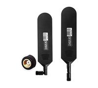 Vecys Dual Band WiFi 2.4GHz 5.8GHz Antena 12dBi Alta Ganancia Omnidireccional Pegamento Stick RP SMA Conector Macho Antena para WiFi Router Tarjeta de Red Inalámbrica (Negro, 2 PCS)