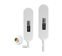 Vecys Dual Band WiFi 2.4GHz 5.8GHz Antena 12dBi Alta Ganancia Omnidireccional Pegamento Stick RP SMA Conector Macho Antena para WiFi Router Tarjeta de Red Inalámbrica (Blanco, 2 PCS)