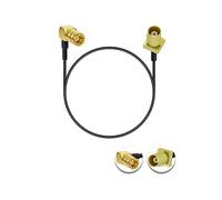 Vecys Fakra Curry Código K Macho a SMB Hembra Cable Adaptador de ángulo Recto RG174 12in/30cm Compatible con el Coche del Vehículo de Radio Estéreo Receptor Sintonizador