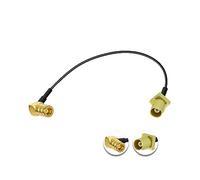 Vecys Fakra Curry Código K Macho a SMB Hembra Cable Adaptador de ángulo Recto RG174 6in/15cm Compatible con el Coche del Vehículo de Radio Estéreo Receptor Sintonizador