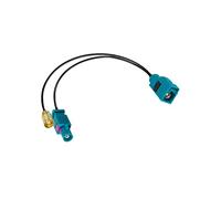 Vecys Fakra Z Hembra a Fakra Z Macho a SMB Hembra Adaptador Divisor Cable RG174 30cm / 12in Compatible con Dab Car Truck SUV Radio Estéreo Receptor sintonizador
