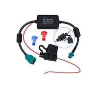 Vecys FM/AM DAB DAB+ Amplificador de señal de coche Booster Fakra Z macho a hembra adaptador de 12 V Digital Radio Antena Divisor Antena Amplificador con Anillo Magnético para Audio Estéreo Digital