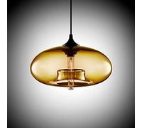 Vecys Lámpara de Suspensión Vintage E27 Luz de Colgante Retro Industrial Moderno en Vidrio Transparente Lámpara de Araña Vintage Ámbar