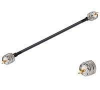 Vecys Cable Coaxial UHF Macho a Macho PL-259 de Baja Pérdida Cable Puente UHF RG58 12"/30CM para Walkie Talkie Radio CB Medidor SWR y Analizador de Antenas