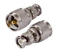 Vecys PL259 UHF Macho a BNC Macho Adaptador de Antena para CB Antena CB Aerial Ham Radio Walkie Talkie de Mano de Dos vías de Radio SO 239 Coaxial Inalámbrica LAN Devices(2 pcs)
