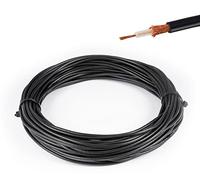 Vecys RG174 RF - Cable coaxial (50 ohmios, 49,2 FT/15 m), color negro