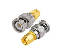 Vecys SMA a BNC RF Adaptadores Conexión SMA Macho a BNC Macho Adaptador para SDR Radioaficionado Baofeng Radio de Mano Electrónica WLAN inalámbrico CCTV Cámara Escáner Radios de Dos vías