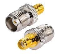 Vecys SMA Adaptador Antena 4G Conector TNC a Conector SMA Adaptador Convertidor SMA a TNC para Enrutador 2G 3G 4G LTE CB Radio WiFi Antenas Celulares WiMax Instrumentación