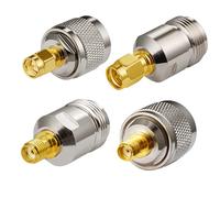 Vecys SMA Adaptador Tipo N Adaptador SMA zu N-Type Adaptador 4 Kit para Cable de Antena Wi-Fi Router WLAN WLAN (4 Piezas)