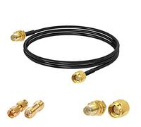 Vecys SMA Cable SMA Macho a SMA Hembra Mamparo RG174 3ft /1M RF Cable Coaxial + Kit de Adaptadores SMA de 2 Piezas para Adaptador Inalámbrico de Potenciador de Señal de Antena de Enrutador