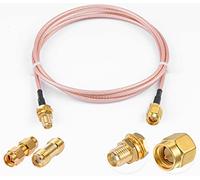 Vecys SMA Cable SMA Macho a SMA Hembra Mamparo RG316 3ft /1M RF Cable Coaxial + Kit de Adaptadores SMA de 2 Piezas para Adaptador Inalámbrico de Potenciador de Señal de Antena de Enrutador
