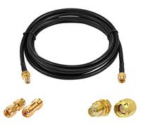 Vecys SMA Cable SMA Macho a SMA Hembra Mamparo RG58 10ft /3M RF Cable Coaxial + Kit de Adaptadores SMA de 2 Piezas para Adaptador Inalámbrico de Potenciador de Señal de Antena de Enrutador