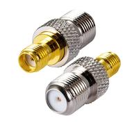 Vecys SMA Conector Adaptador SMA Hembra a Hembra Tipo F Conector de Cable Coaxial Adaptador Recto para FM Radio DAB Antena WIFI CATV TV Antena Aérea Redes Modems(2 pcs)
