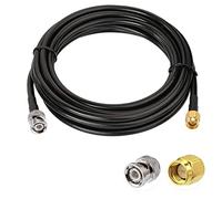 Vecys SMA Macho a BNC Macho RF Cable Coaxial 50ohm SMA a BNC RG58 Cable de Puente 16.4ft/5m para Antenas Radioaficionado Dispositivos LAN Inalámbricos Radios Wi-Fi