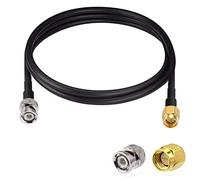 Vecys SMA Macho a BNC Macho RF Cable Coaxial 50ohm SMA a BNC RG58 Cable de Puente 6.5ft/2m para Antenas Radioaficionado Dispositivos LAN Inalámbricos Radios Wi-Fi