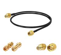 Vecys SMA Macho a Hembra Mamparo RG174 20" /50CM RF Cable Coaxial + Kit de Adaptadores SMA de 2 Piezas para Adaptador Inalámbrico de Potenciador de Señal de Antena de Enrutador