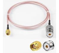 Vecys SMA Macho a UHF Hembra RF Cable Coaxial SMA Macho a SO-239 Coleta RG316 3ft/1m para SDR UV-5R Serie Radio CB de Mano Radio Bidireccional y Walkie-talkie