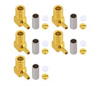 Vecys SMB Macho de Soldadura SMB Hembra Adaptador de ángulo Recto 5 Piezas de Soldadura RG174 Cable para Cable Dab Antenas Radios Digitales de Coche