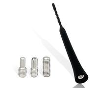Vecys Universal 24cm Car Antenna Rod Roof Antenna Car Antenna FM Am Reemplazo de la Antena con 3 Adaptadores (M4, M5, M6) Varilla Corta para Sintonizar Radio Dab Dab + Car Adapter Negro