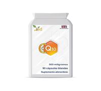 Ved Coenzima Q10 500 mg - 90 Cápsulas Blandas para la Función Normal del Corazón - Adultos Hombres y Mujeres,