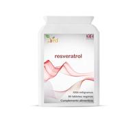 Ved Resveratrol Puro 1000 mg - Antioxidante - Suplemento para Adultos Hombres y Mujeres - 90 Tabletas - Suministro para 3 Meses