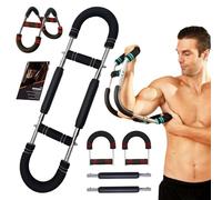Vedaeyer Twister Arm Trainer, Clingman Crush Chest Trainer, 40-100lb Adjustable Mr Sculpt Gorilla Bar, Forearm Strengthener, Twister Arm Exerciser, Detachable Design for Home Workout Equipment (Gray)