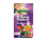 VEDDA - Infusión de Frutos del Bosque - 20 Bolsitas de Mezcla de Frutos del Bosque, Hibisco y Manzana - Propiedades Refrescantes y Digestivas - Ingredientes Naturales