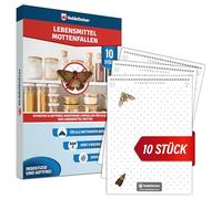 Veddelholzer 10 x trampas para polillas de alimentos con feromona, efectivas contra la polilla de alimentos, monitoreo con trampa adhesiva de alto rendimiento, protección a largo plazo 10 x 8 semanas