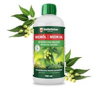 Veddelholzer 750 ml Premium Aceite de Neem 100% natural prensado en frío con emulsionante natural. Cuidado natural de plantas para interiores y exteriores