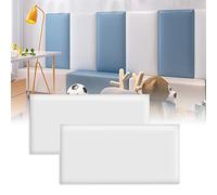 VEDHAA Acolchado de pared 3D anticolisión para niños, paneles de pared tapizados para despegar y pegar, cabecera Queen, panel de protección decorativo para sala de juegos, paquete de 2 paneles de 23.6