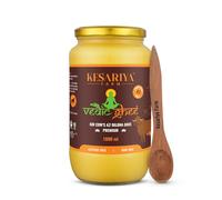 Vedic Ghee Ghee cultivado de vaca A2 Gir de Kesariya Farm | Vedic Bilona cocido a mano de dos vías | Ghee de vaca gir india, ghee puro A2, natural y saludable, sin OMG | Certificado de laboratorio (1