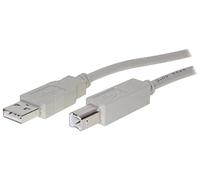 Vedimedia USB 2.0 A/B 3.0m - Cable USB (3 m, USB A, USB B, Male Connector/Male Connector, Gris)