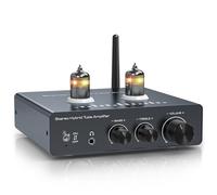 VEDINDUST Amplificador de Válvulas Amplificador Digital Bluetooth 5.0 Preamplificador de Audio Estéreo Hi-Fi para el Hogar Mandos de Control de Agudos y Graves Compatible con 3 Altavoces