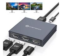 VEDINDUST DisplayPort Splitter 1 Entrada 3 Salidas DP a HDMI y DP Adaptador, 4K@120Hz 4K@60Hz Compatible con los Modos MST y SST, Pantalla Extendida MST sólo para Windows