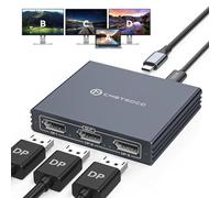 VEDINDUST Divisor USB-C a DisplayPort para 3 monitores 4K@60Hz Thunderbolt to 3 DisplayPort Splitter 1.4 100W PD Soporta modos MST y SST MST Pantalla extendida solo para Windows
