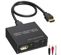 VEDINDUST HDMI ARC Audio Extractor Converter Adapter 4K@60Hz El Puerto de Salida HDMI es Compatible con la Función ARC SPDIF TOSLINK Optica y Audio estéreo de 3,5 mm Compatible con LPCM 7.1/DTS/DSD