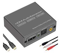 VEDINDUST HDMI Audio Extractor 4K60Hz HDMI Splitter a Optical Convertidor Adaptador 3.5 mm Estéreo Compatible con 2.0 HDR10 18GPBs de Ancho de Banda Digital DTS PCM