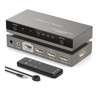 VEDINDUST HDMI Switcher 4 In 1 out 4K@60Hz Multi-Port Conmutador HDMI 2.0 Switcher con Fuente de Alimentación y Mando a Distancia Soporta HDCP 2.2 18Gbps Compatible con PS5 Xbox Switch HDTV
