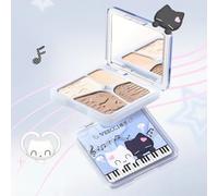 VEECCI - Note Pudding Edition Freely Painted Highlighter & Shading Palette Y01# Coconut Milk Brown - 8.6g